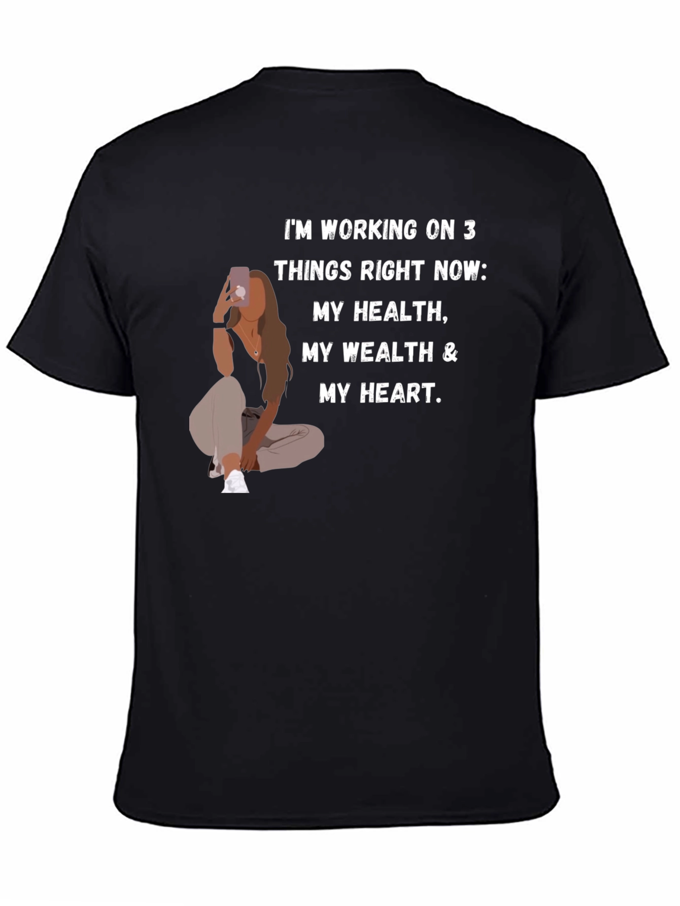 Motivational Health Wealth Heart T-Shirt