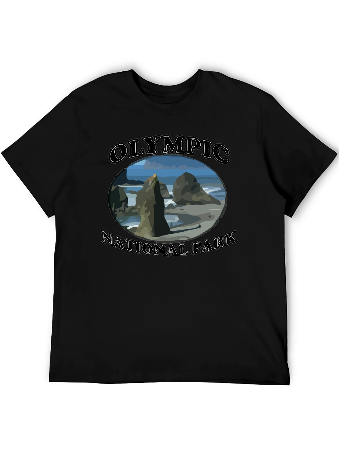 Olympic National Park Black T-Shirt