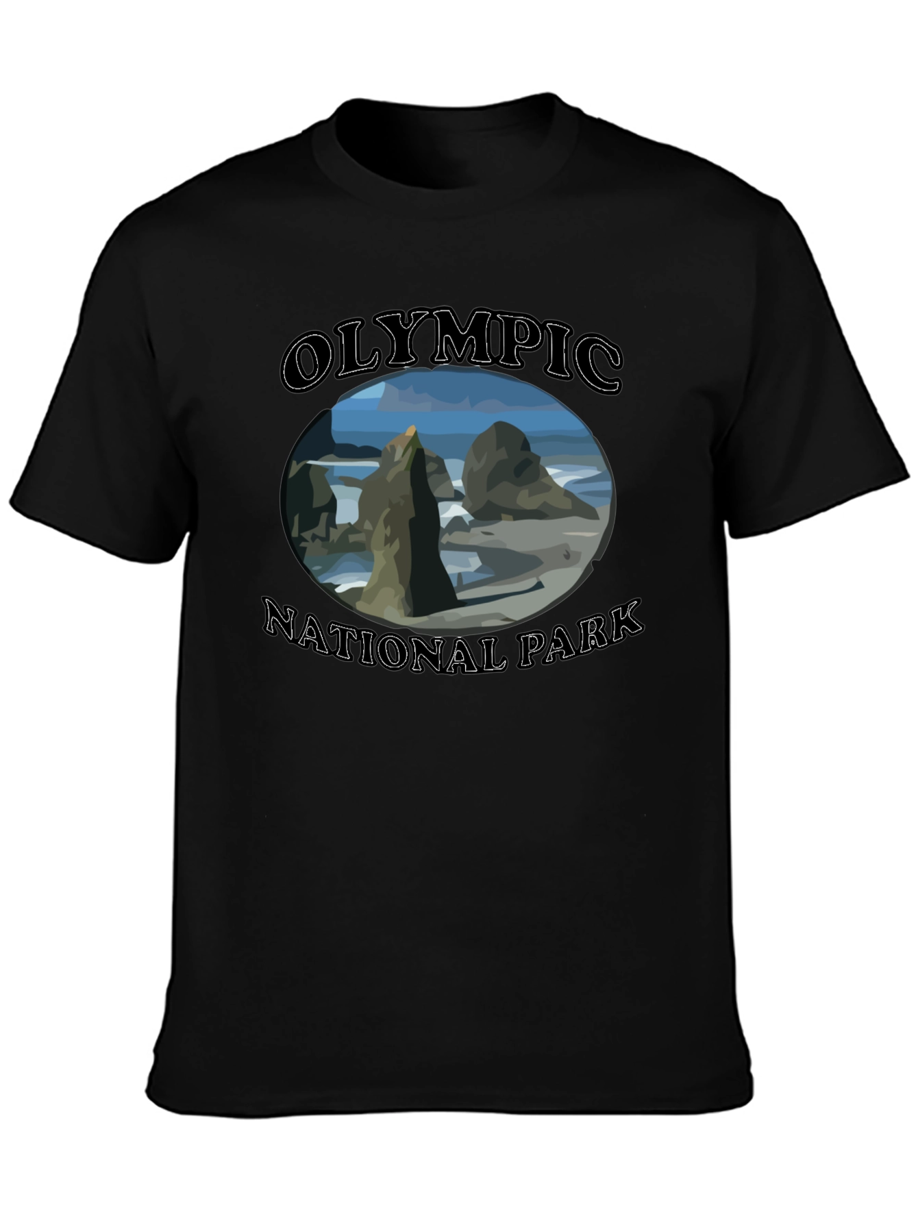Olympic National Park Black T-Shirt