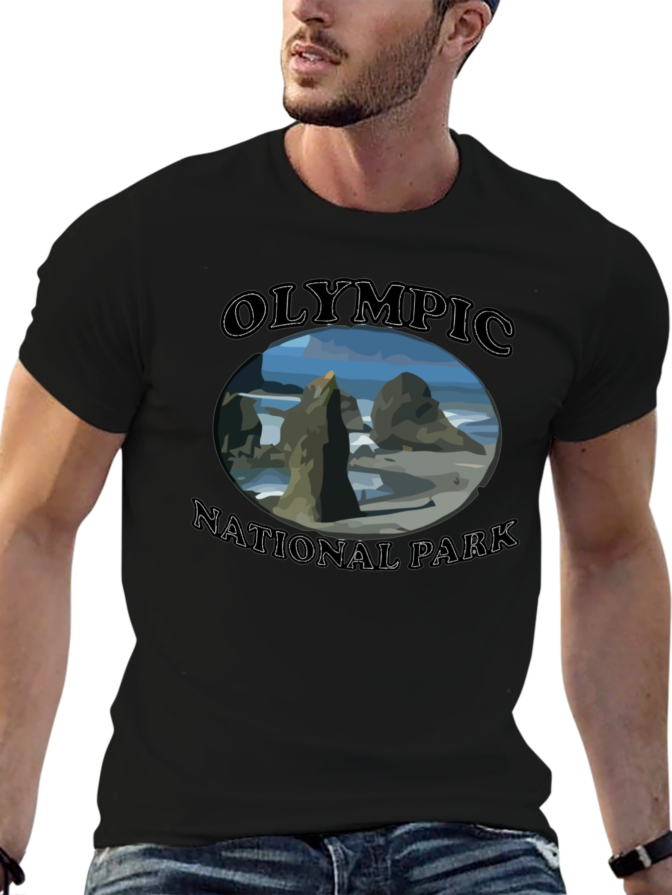Olympic National Park Black T-Shirt