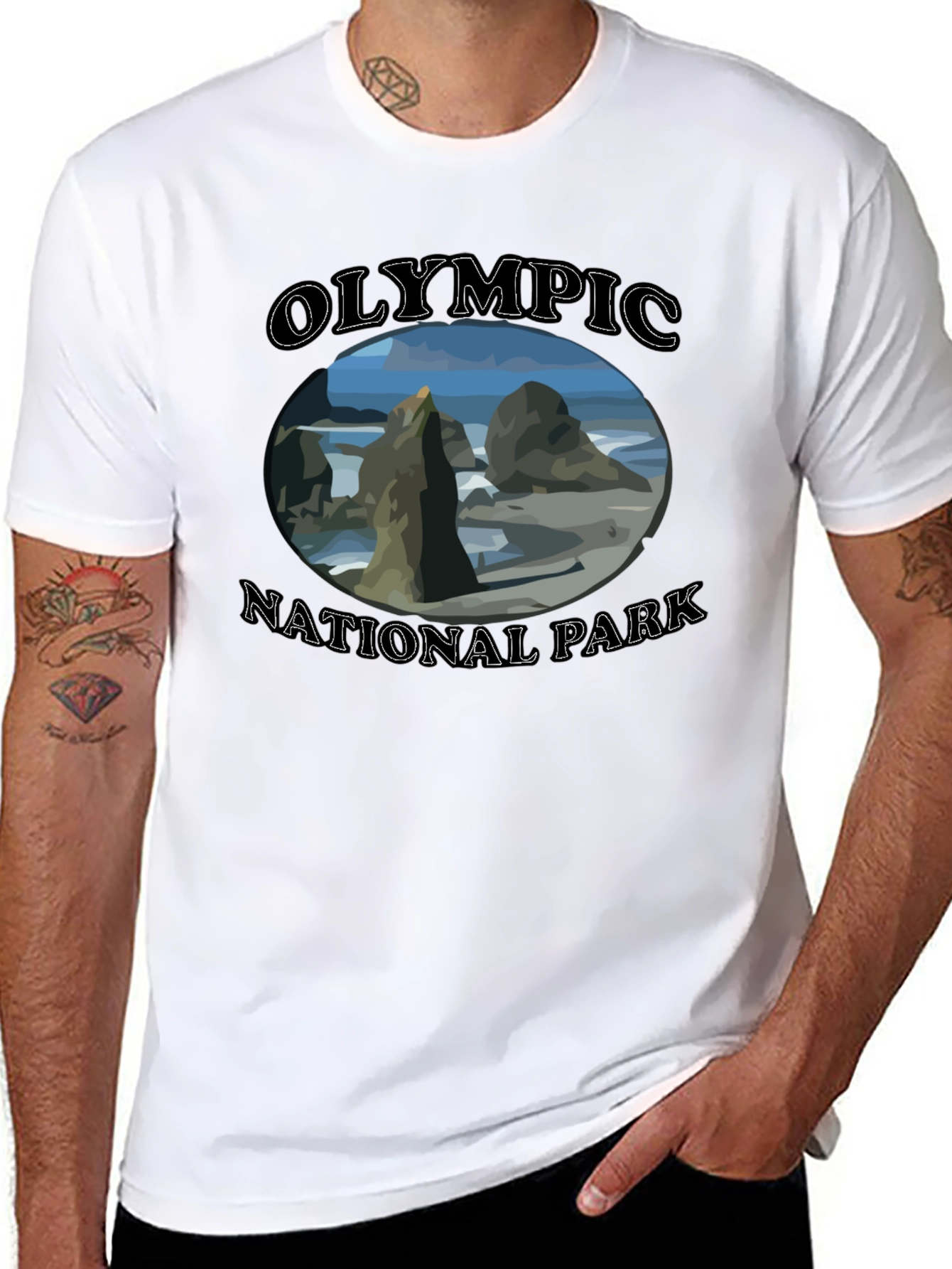 Olympic National Park Black T-Shirt