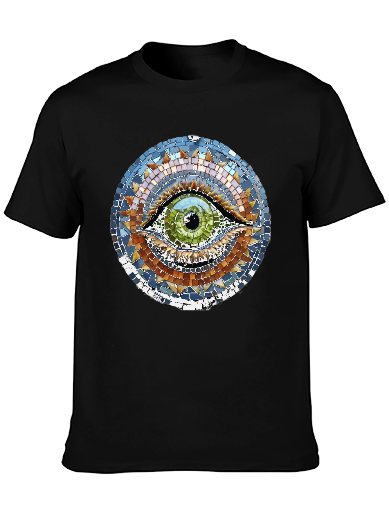 Mosaic Eye Graphic Black T-Shirt