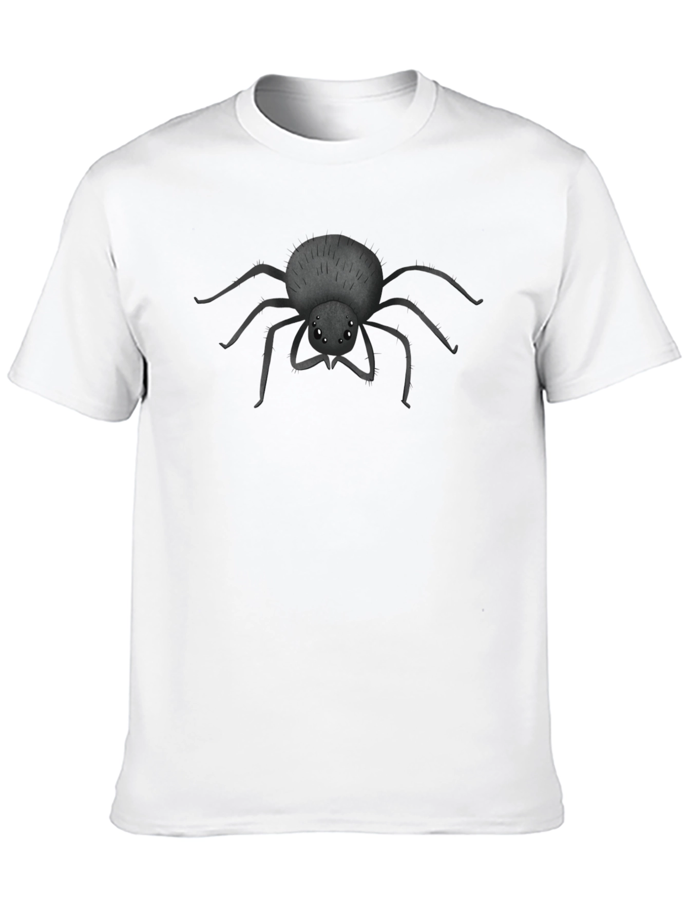 Creepy Cute Spider Graphic Tee - Soft Black Cotton