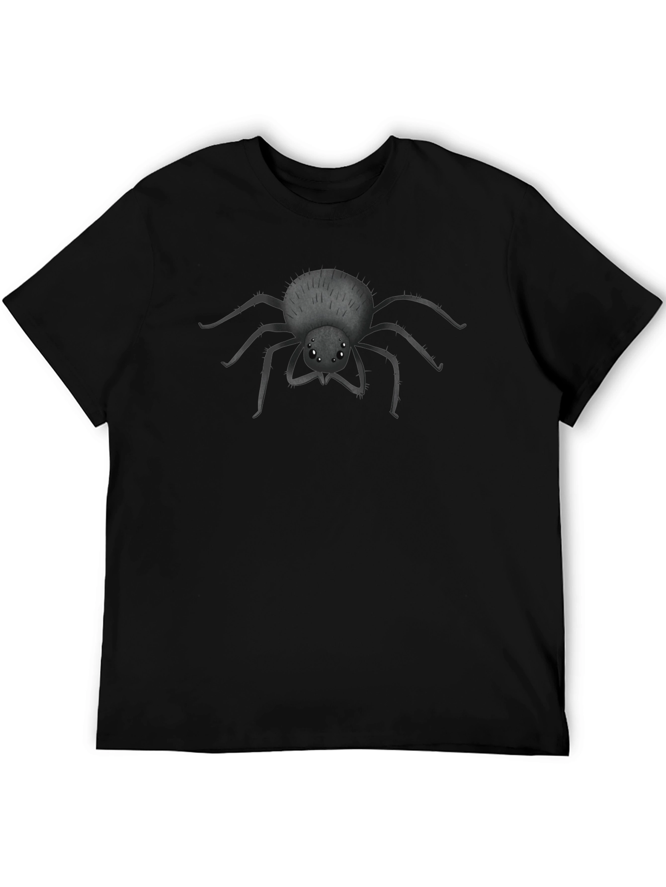 Creepy Cute Spider Graphic Tee - Soft Black Cotton