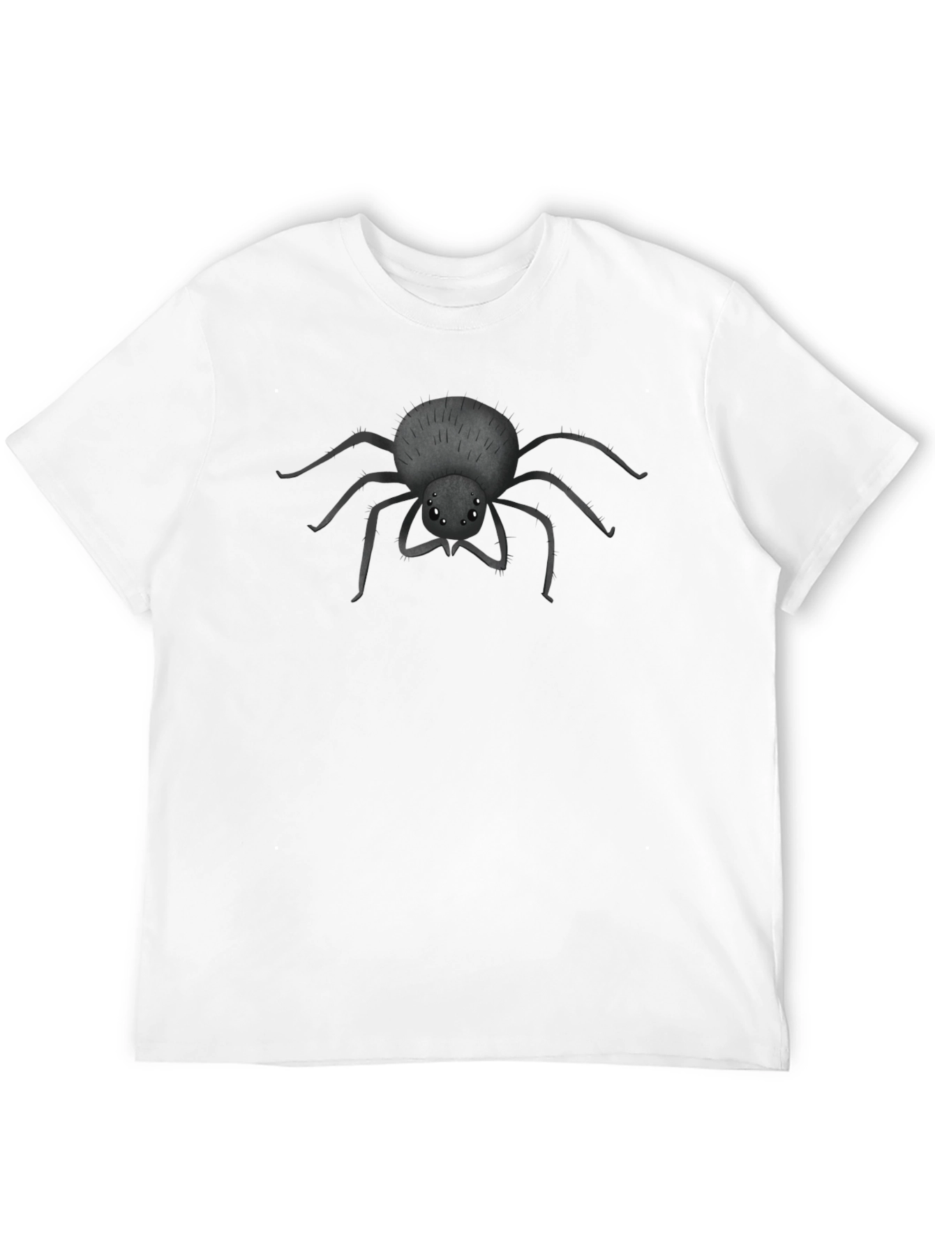 Creepy Cute Spider Graphic Tee - Soft Black Cotton