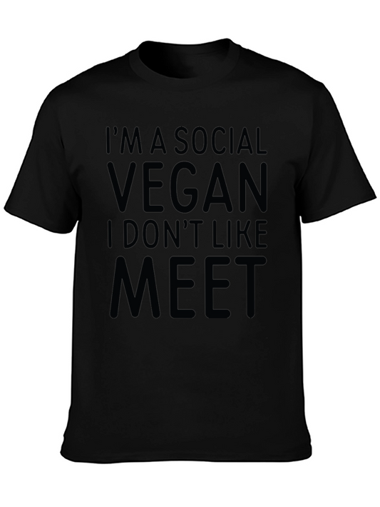 Social Vegan T-Shirt - Funny Veganism Tee