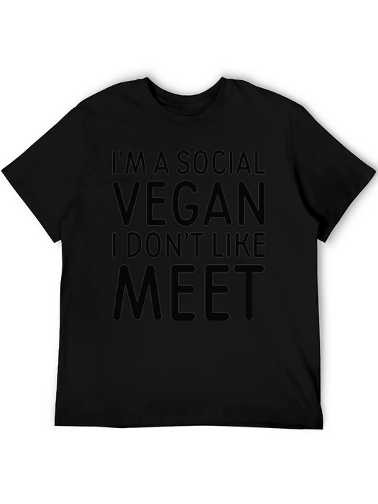 Social Vegan T-Shirt - Funny Veganism Tee