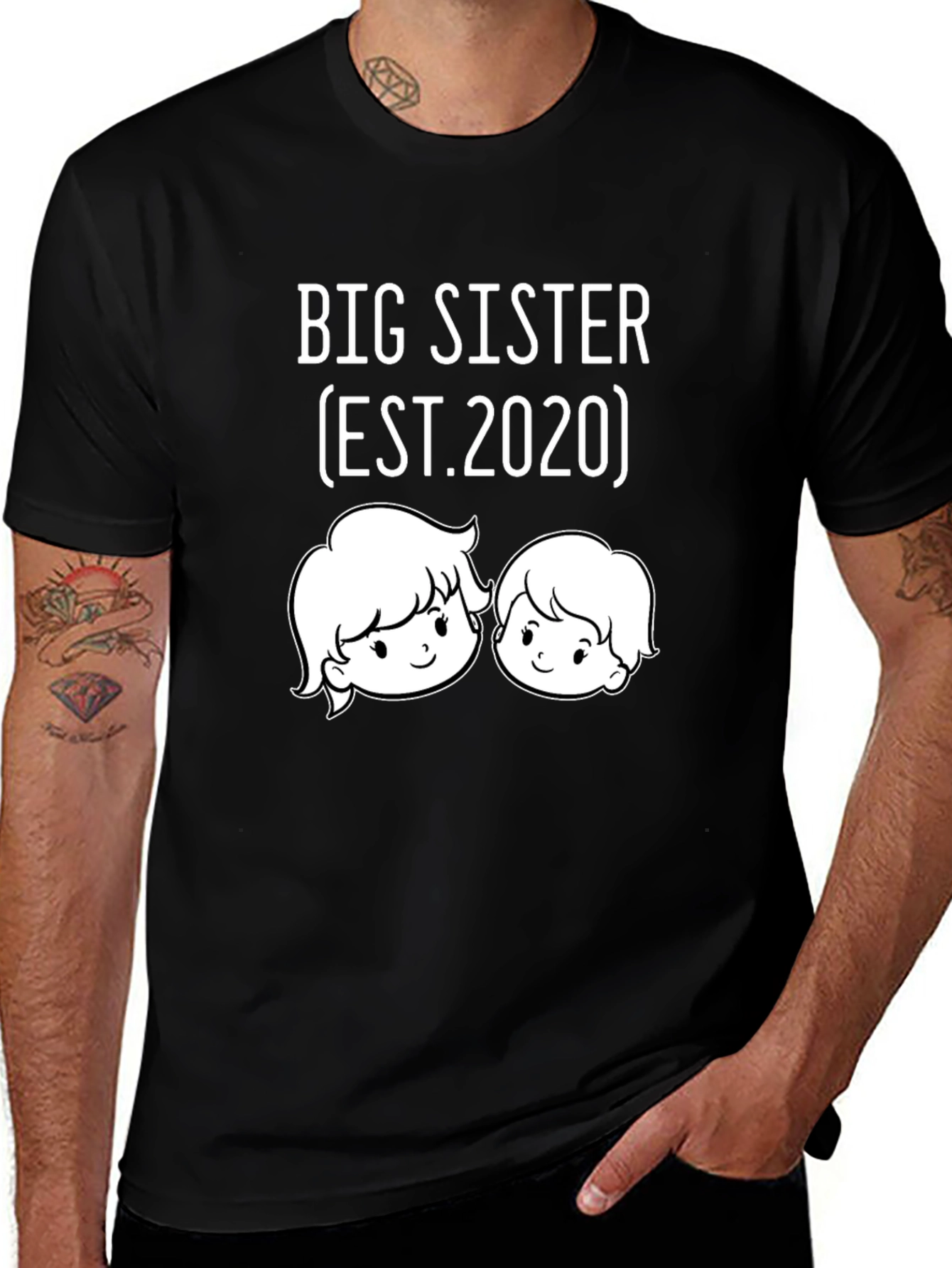 Big Sister EST. 2020 Graphic Tee