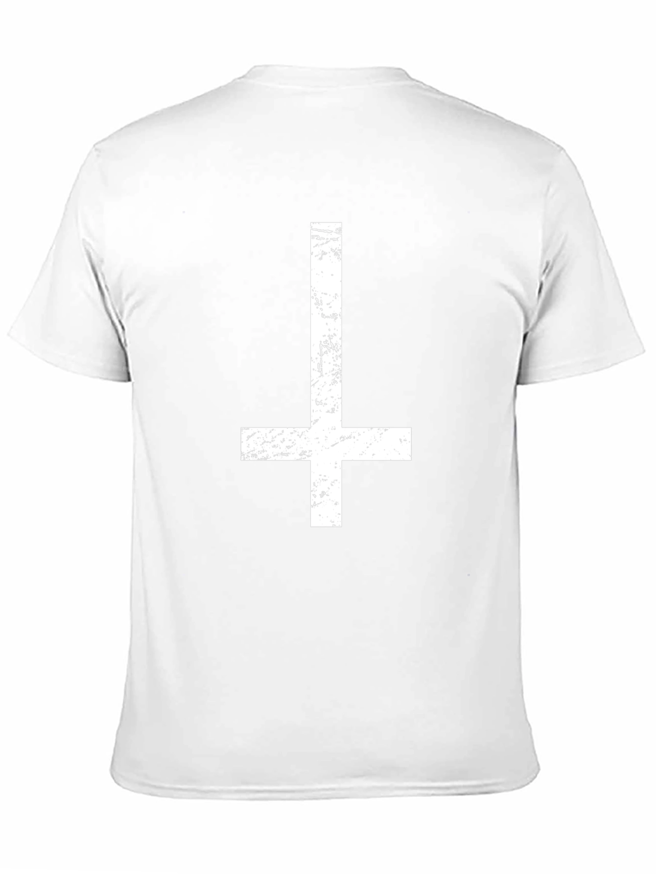 Inverted Cross Graphic Print Black T-Shirt