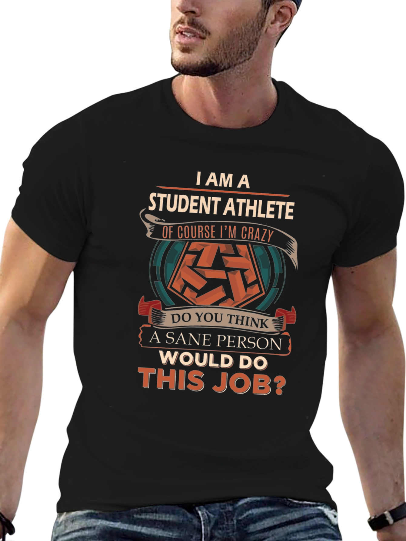 Student Athlete Crazy Job Graphic T-Shirt