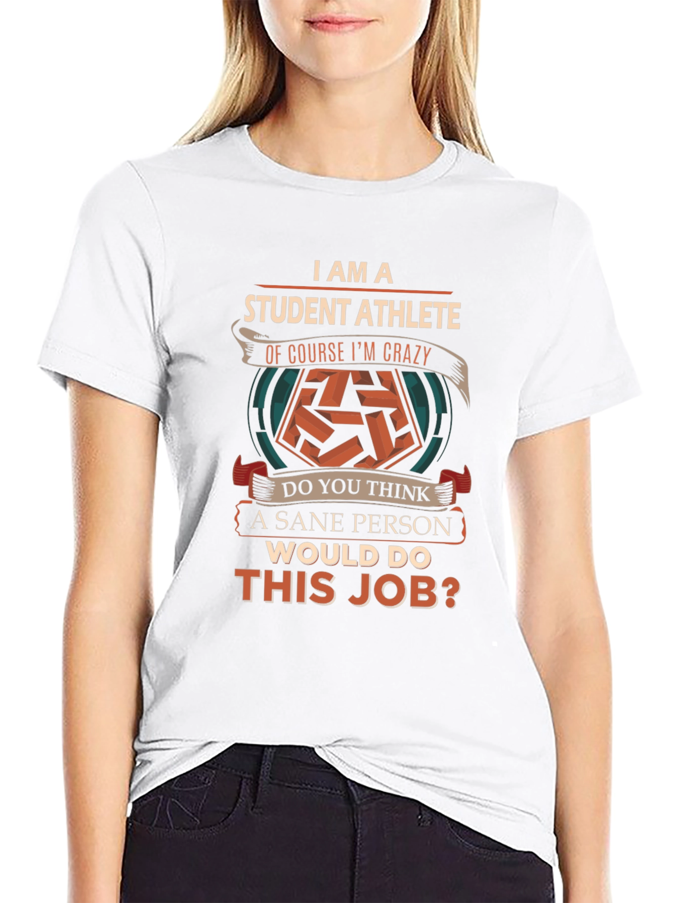 Student Athlete Crazy Job Graphic T-Shirt