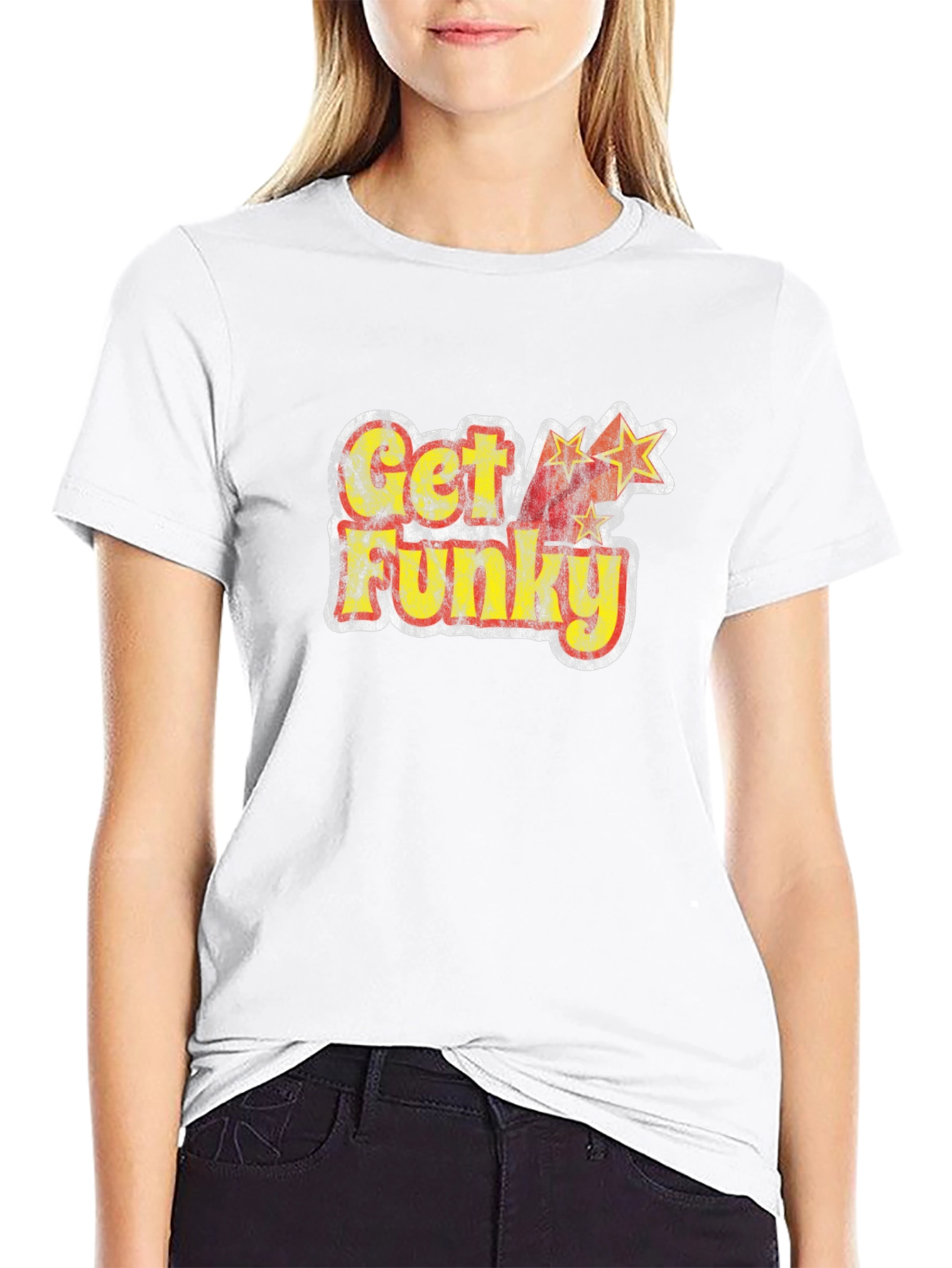 Retro Get Funky Graphic Tee - Black T-Shirt