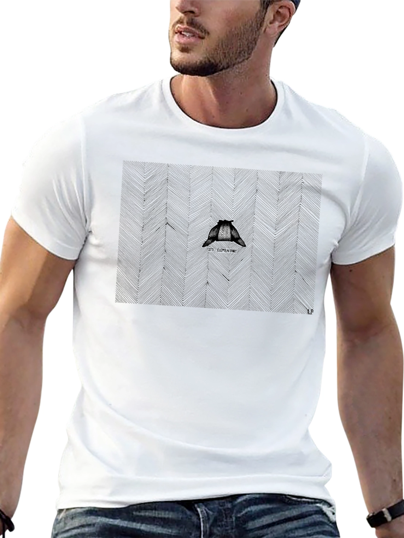 Mens Black Graphic Tee - Stylish and Comfortable