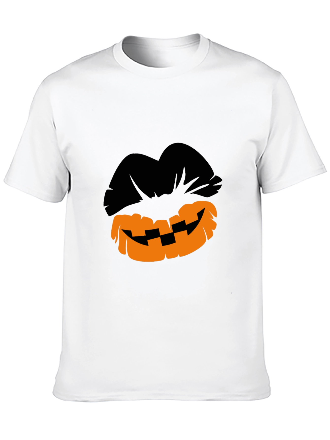 Halloween Pumpkin Lips Graphic T-Shirt