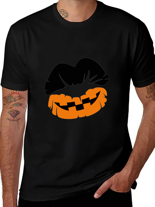 Halloween Pumpkin Lips Graphic T-Shirt