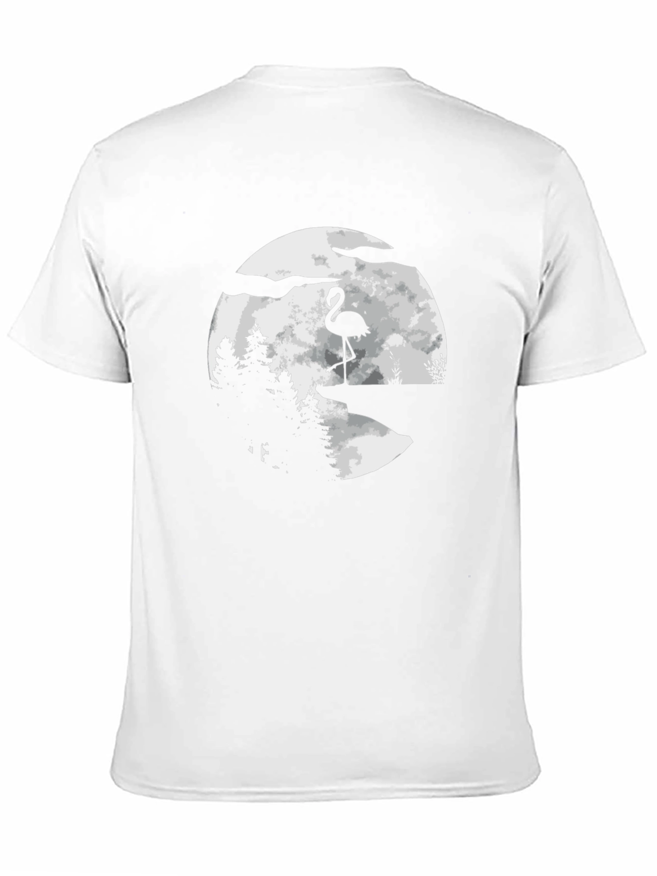 Flamingo Moon Graphic Tee - Mens Black T-Shirt