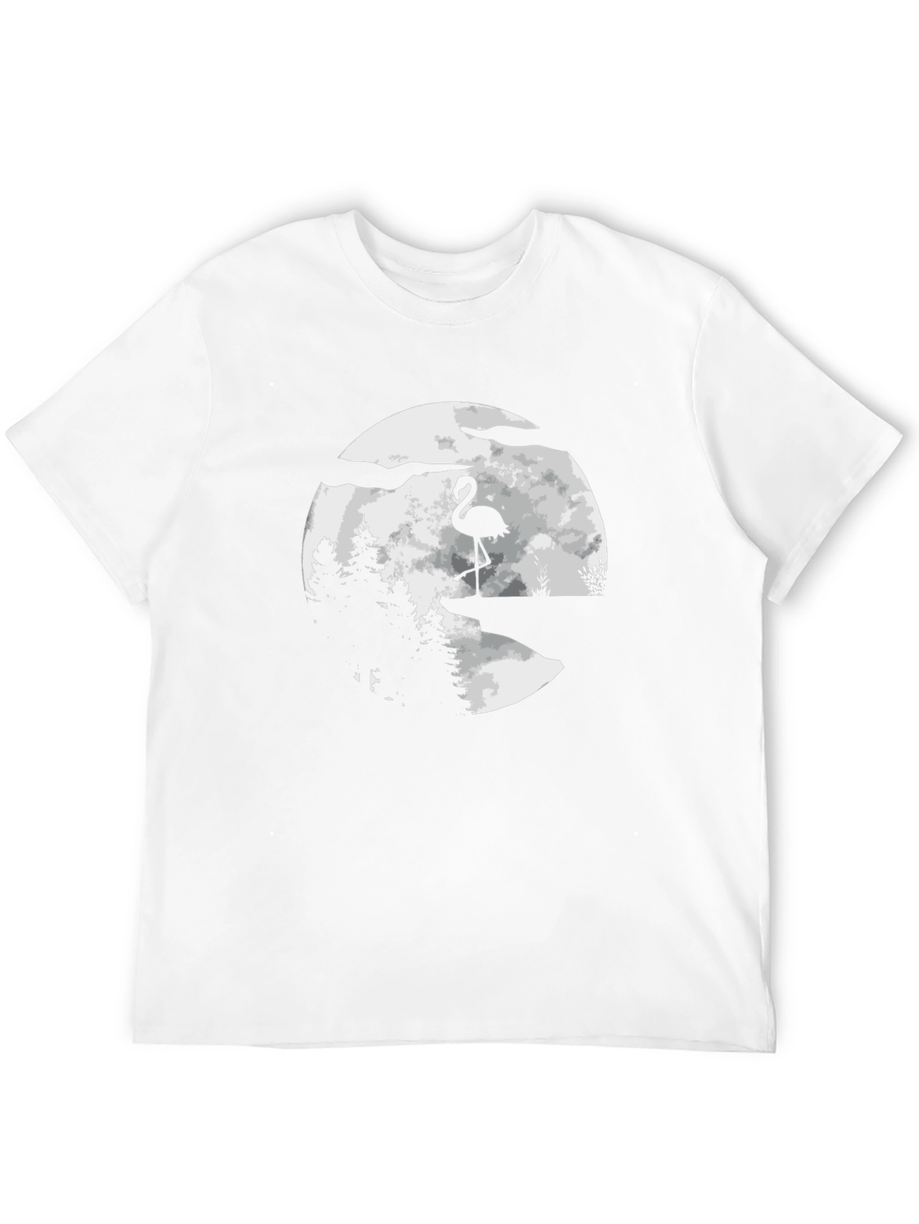 Flamingo Moon Graphic Tee - Mens Black T-Shirt