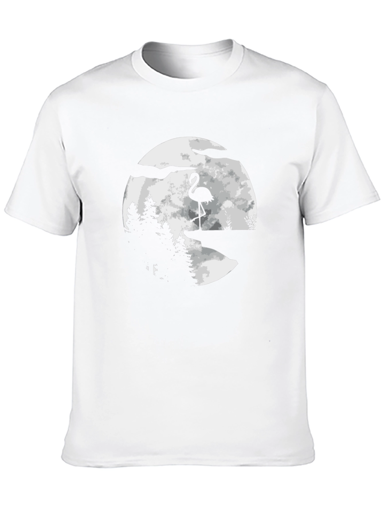 Flamingo Moon Graphic Tee - Mens Black T-Shirt