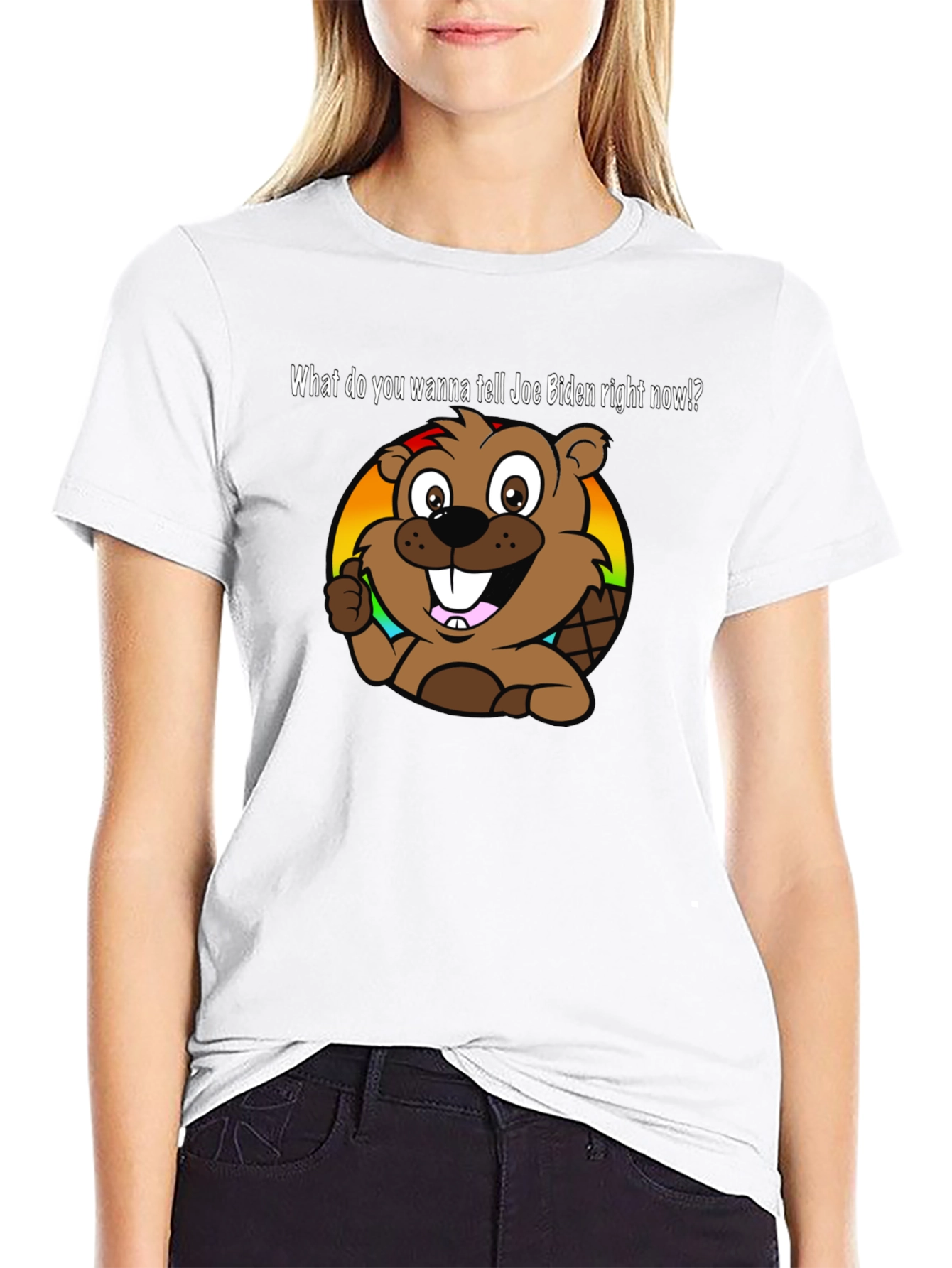Joe Biden Beaver Cartoon T-Shirt