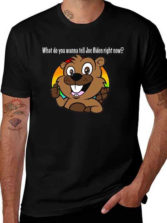 Joe Biden Beaver Cartoon T-Shirt