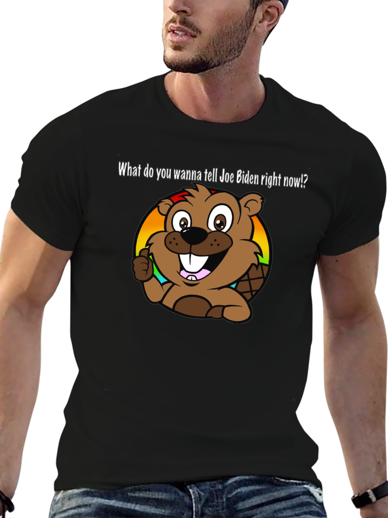Joe Biden Beaver Cartoon T-Shirt