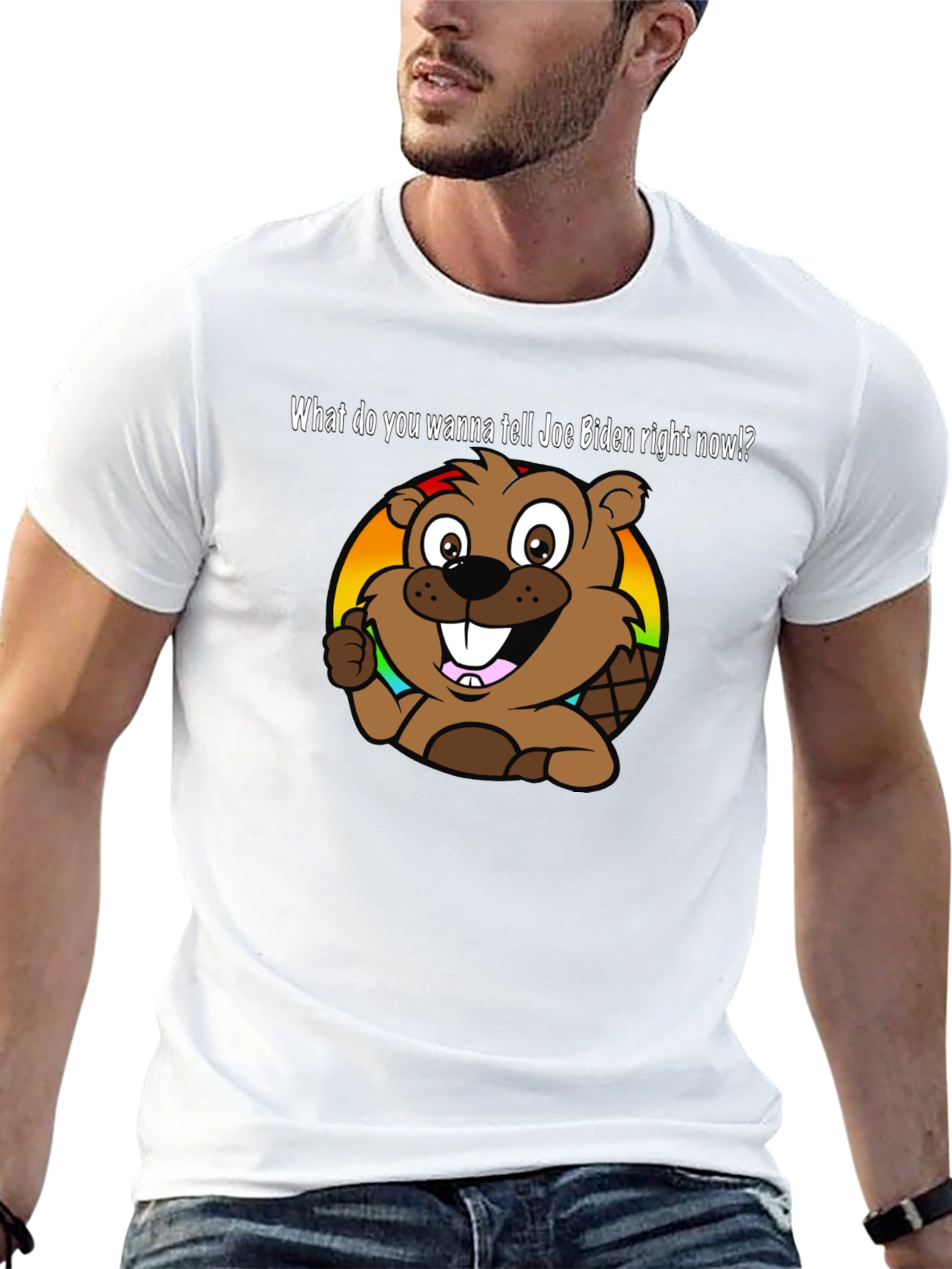 Joe Biden Beaver Cartoon T-Shirt