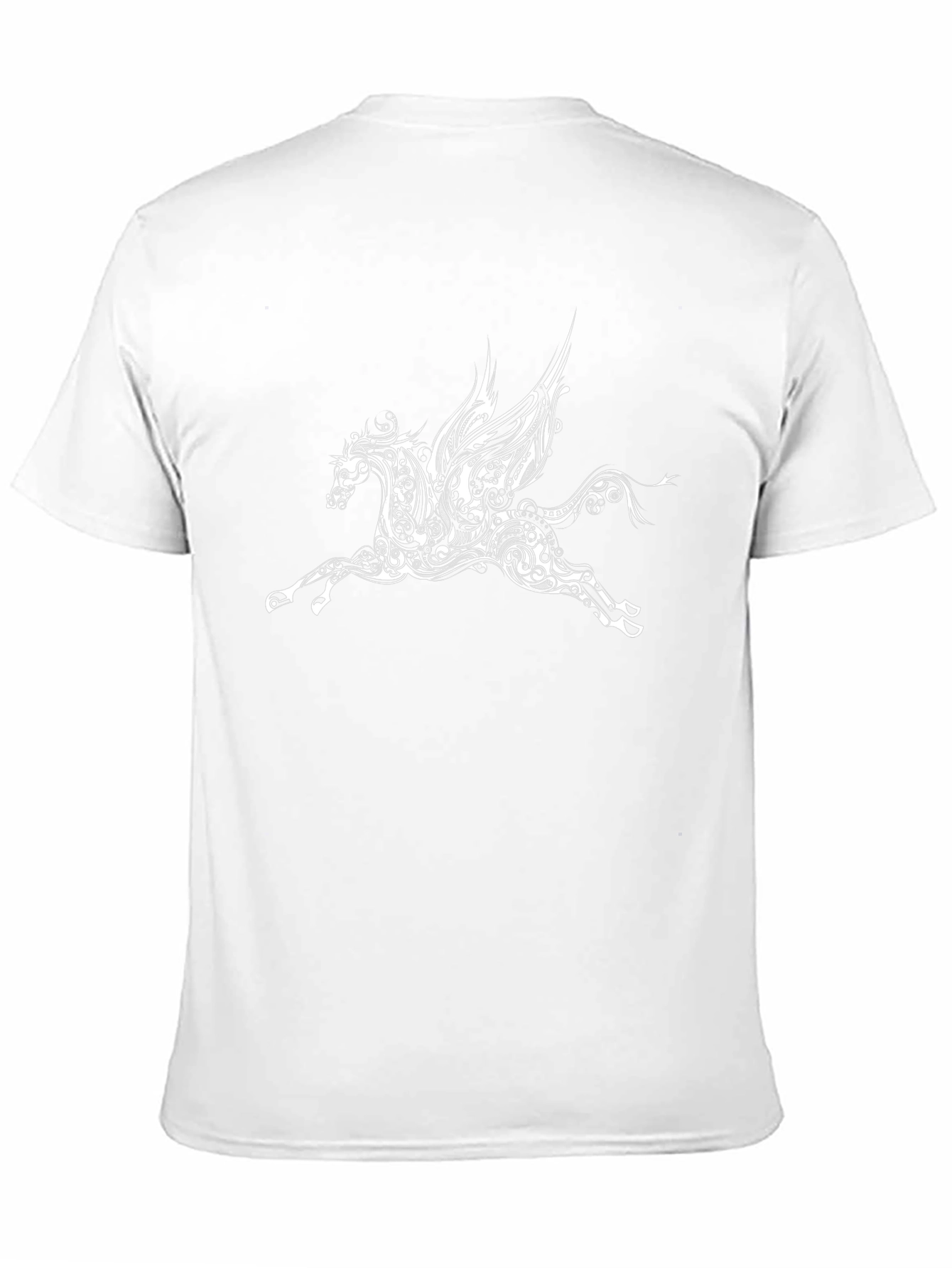 Pegasus Graphic Tee - Black Cotton Shirt