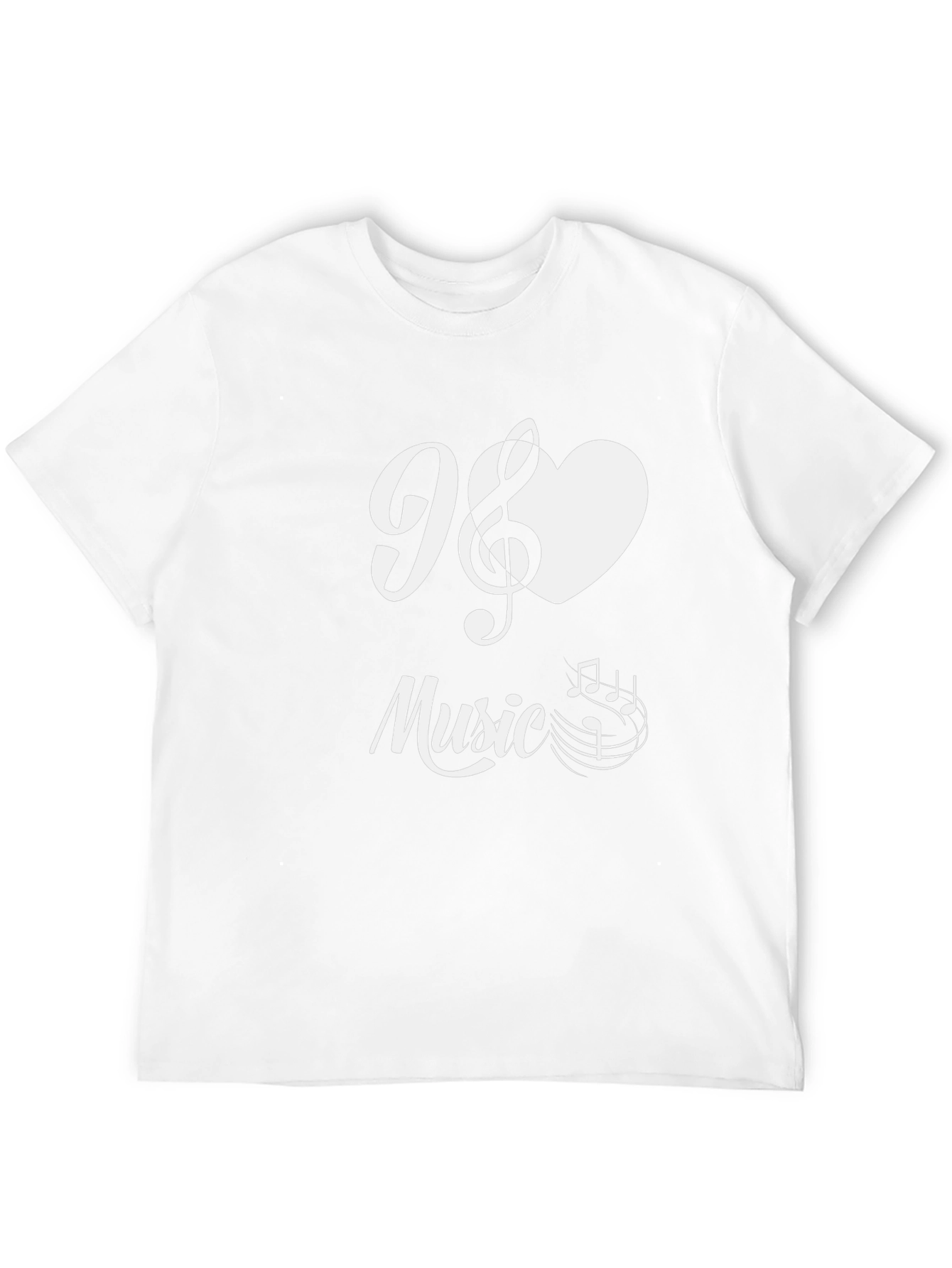 I Love Music T-Shirt - Black Cotton Graphic Tee