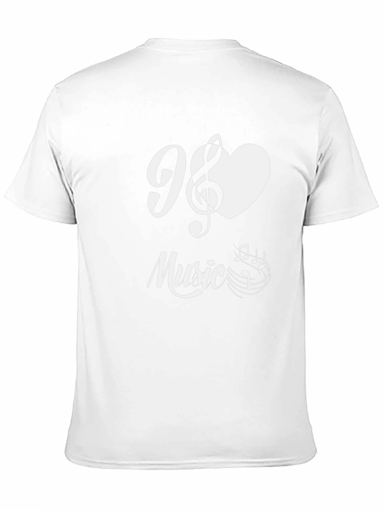I Love Music T-Shirt - Black Cotton Graphic Tee