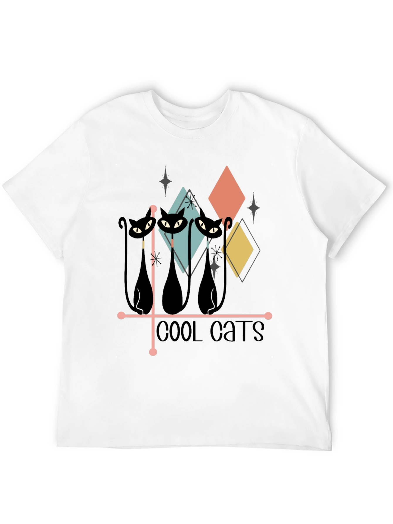Cool Cats Graphic Tee - Retro Style