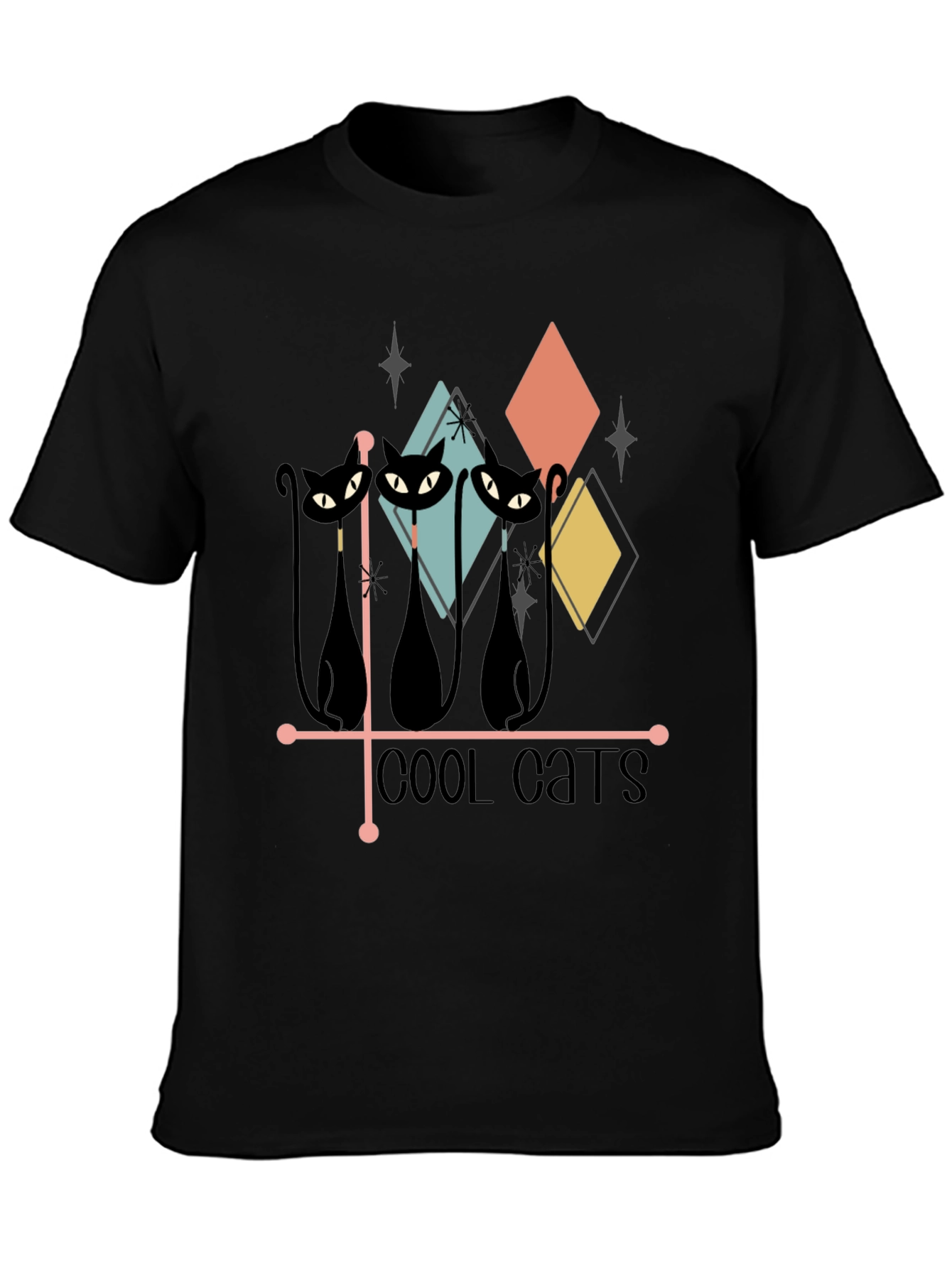 Cool Cats Graphic Tee - Retro Style