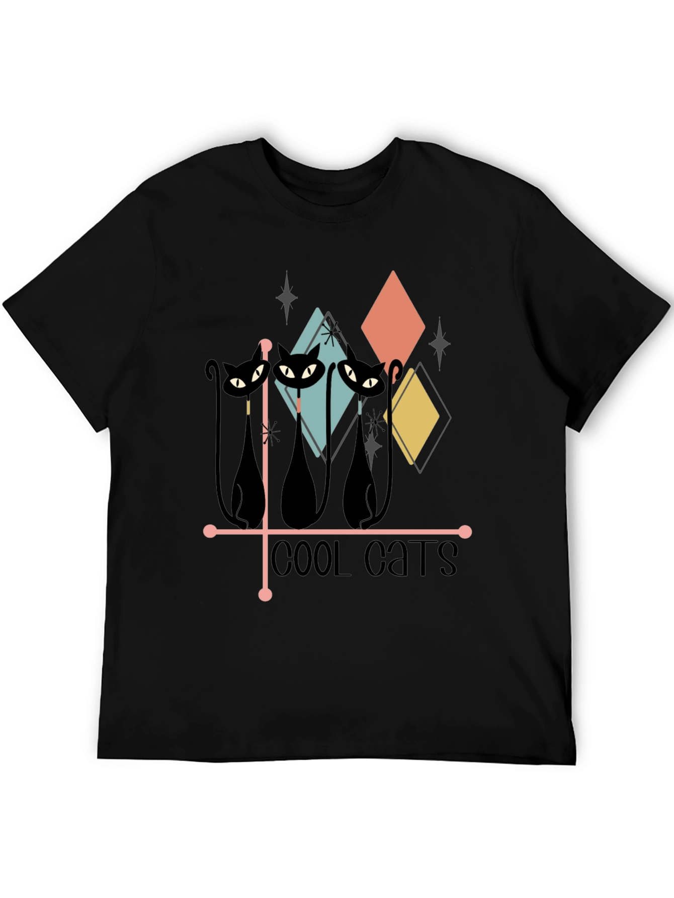 Cool Cats Graphic Tee - Retro Style