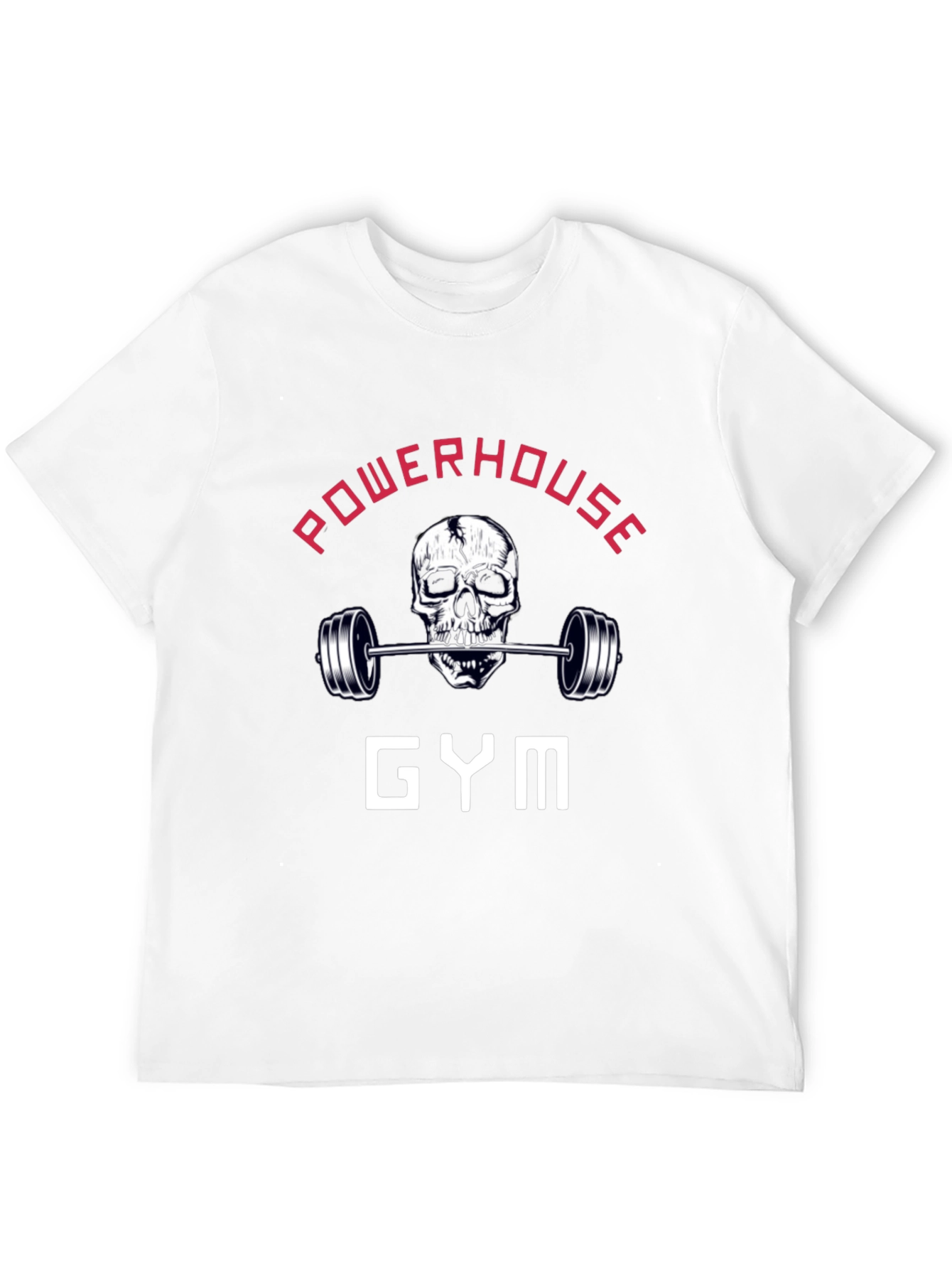 Powerhouse Gym Skull Barbell Graphic Tee