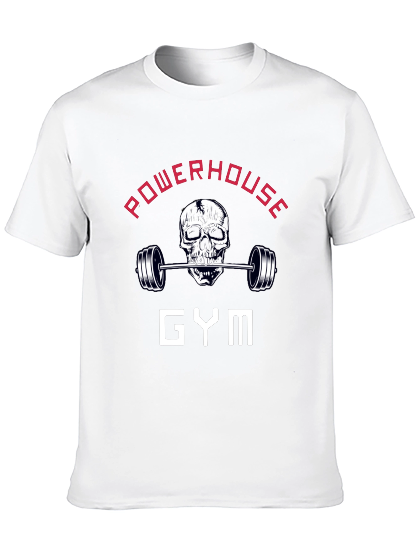 Powerhouse Gym Skull Barbell Graphic Tee