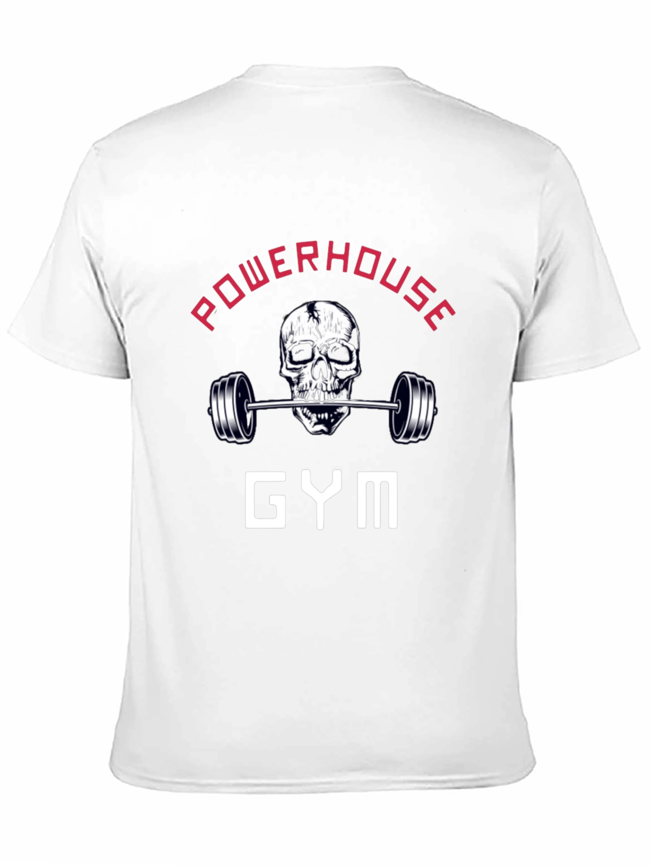 Powerhouse Gym Skull Barbell Graphic Tee