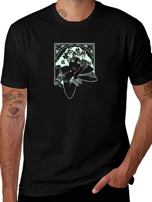 Art Nouveau Woman T-Shirt - Elegant Graphic Tee