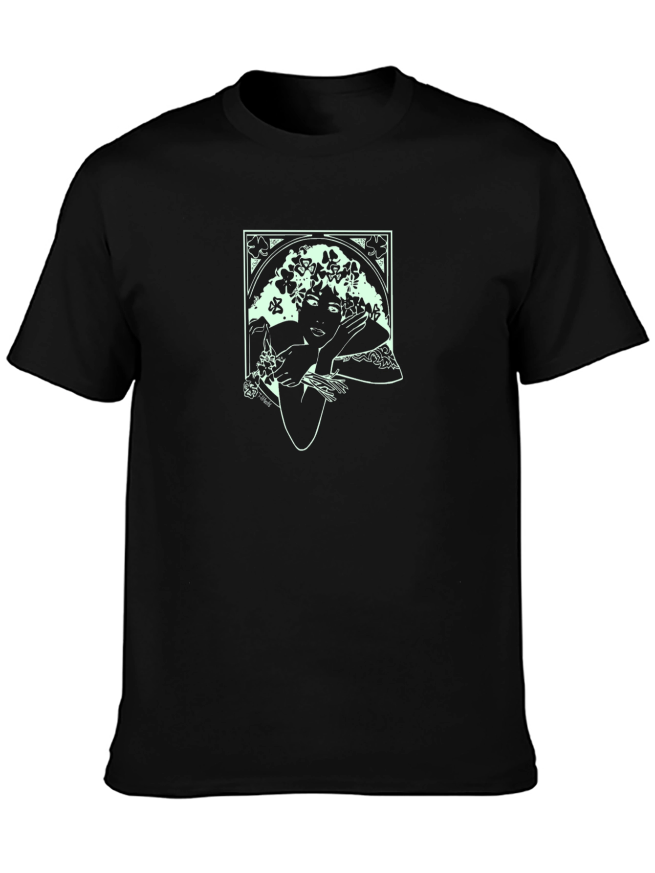 Art Nouveau Woman T-Shirt - Elegant Graphic Tee