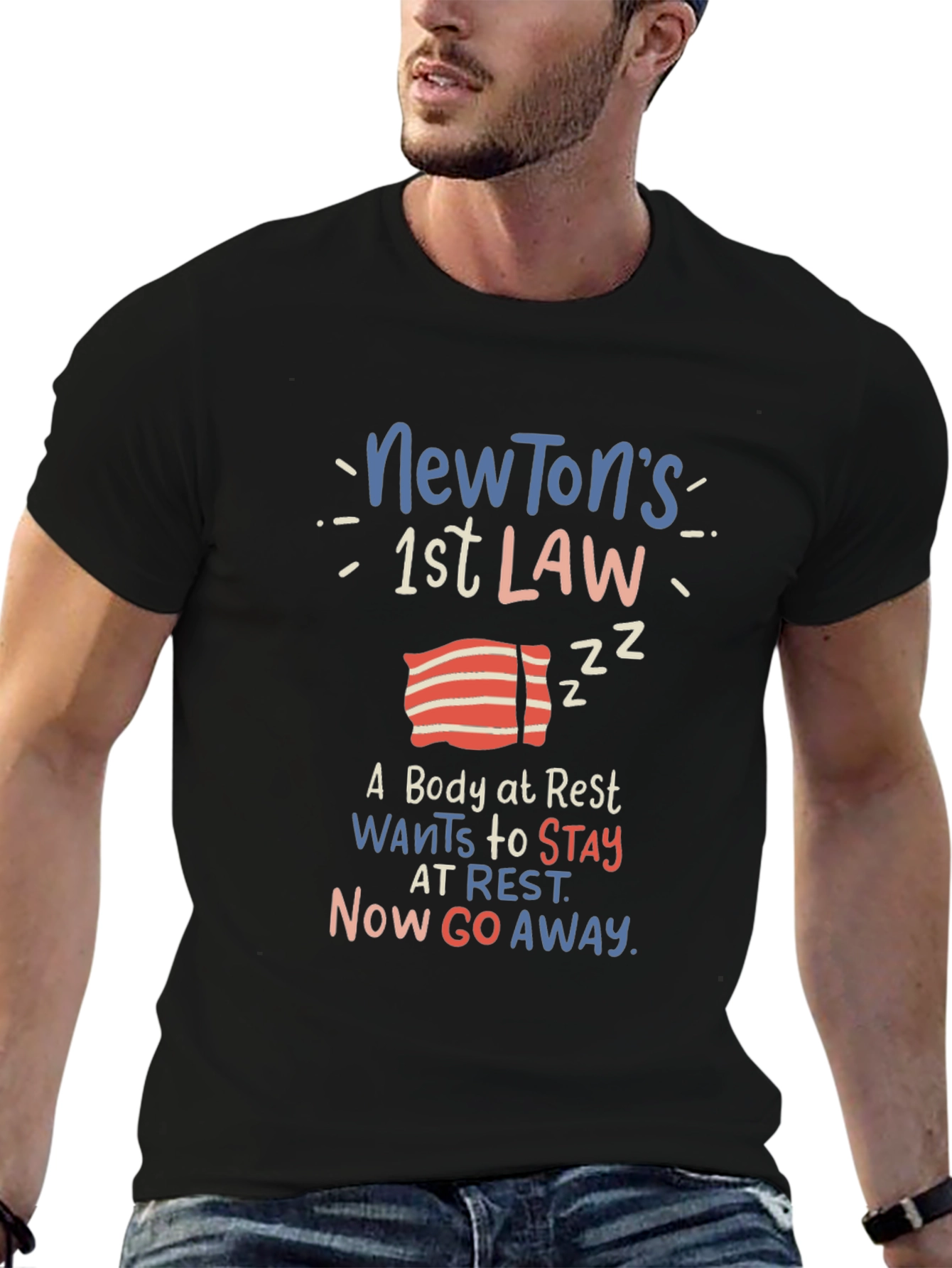 Newtons First Law Graphic T-Shirt