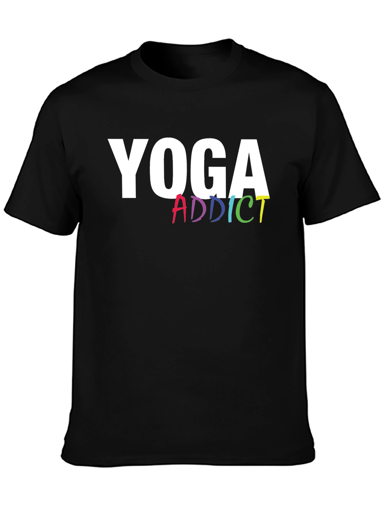 Yoga Addict Graphic Tee - Black