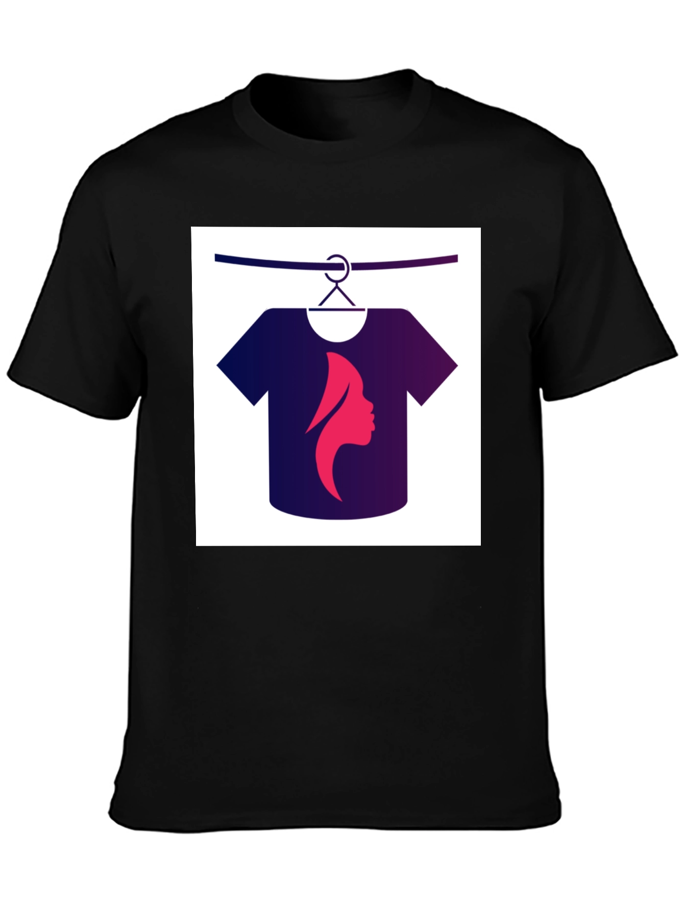 Black Tee with Unique Graphic Design