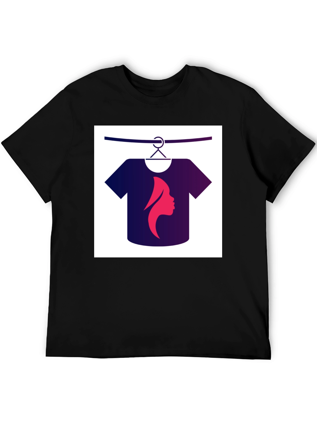 Black Tee with Unique Graphic Design