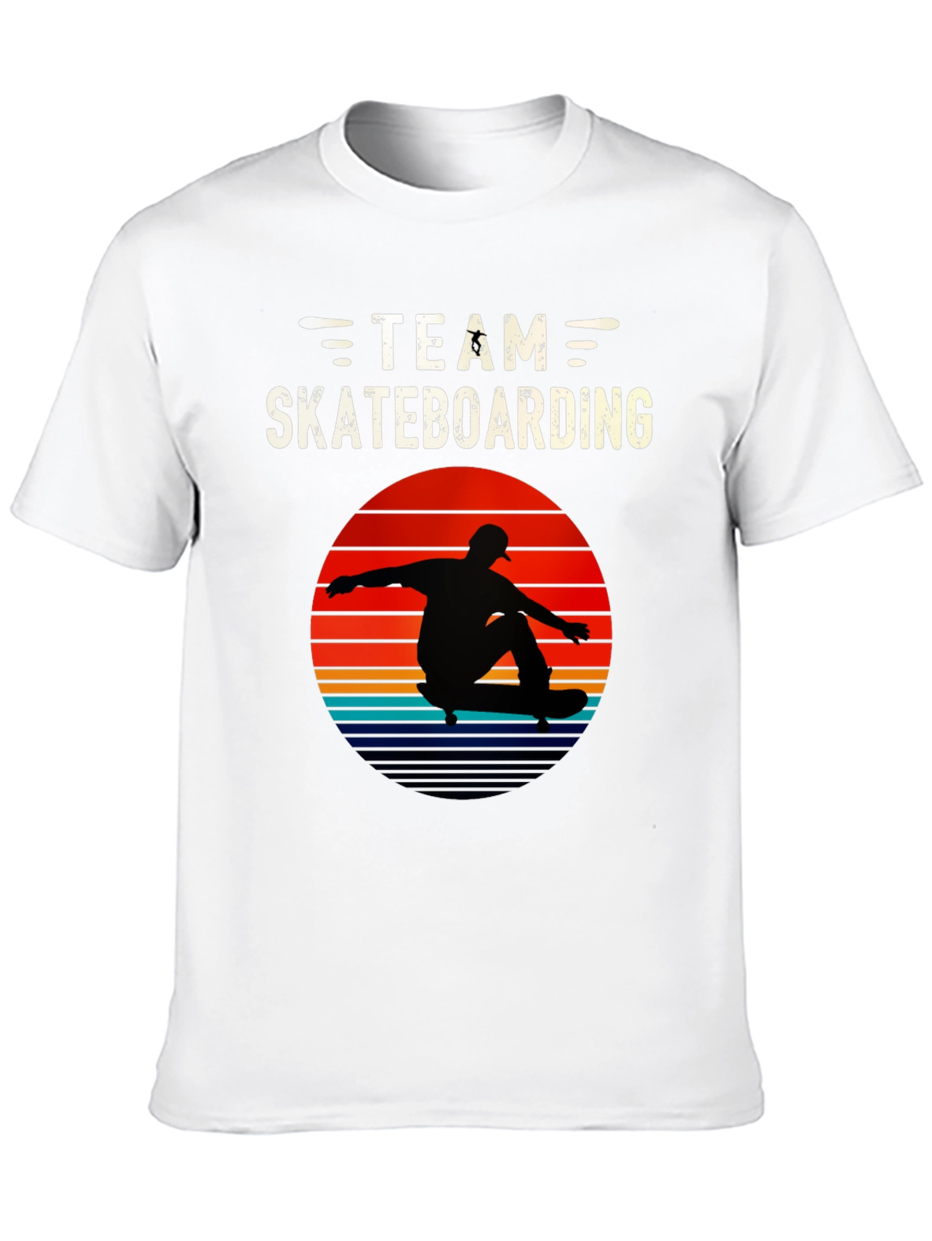 Team Skateboarding Graphic Tee - Retro Style