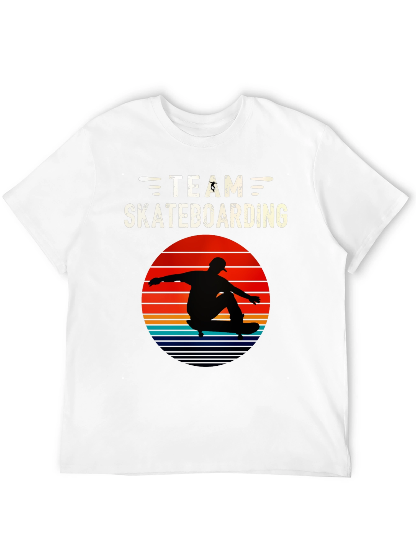 Team Skateboarding Graphic Tee - Retro Style