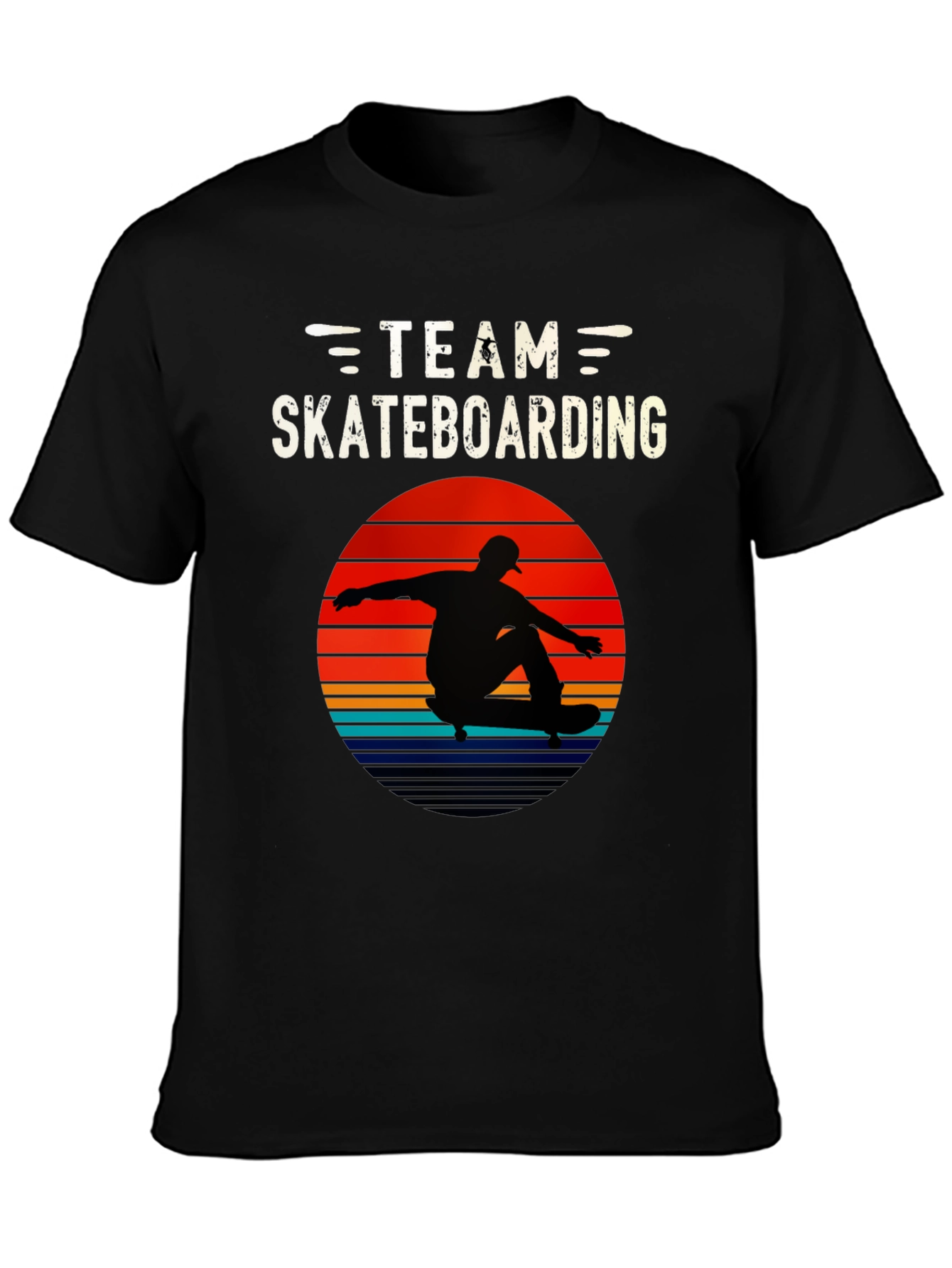 Team Skateboarding Graphic Tee - Retro Style