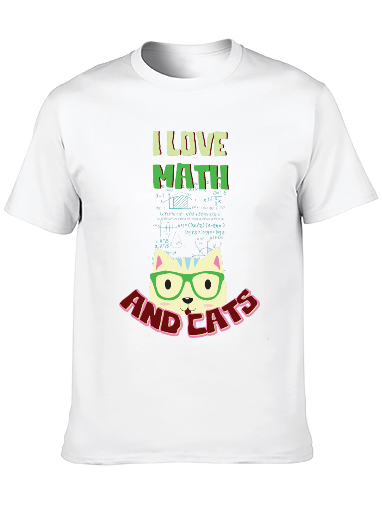 I Love Math and Cats T-Shirt