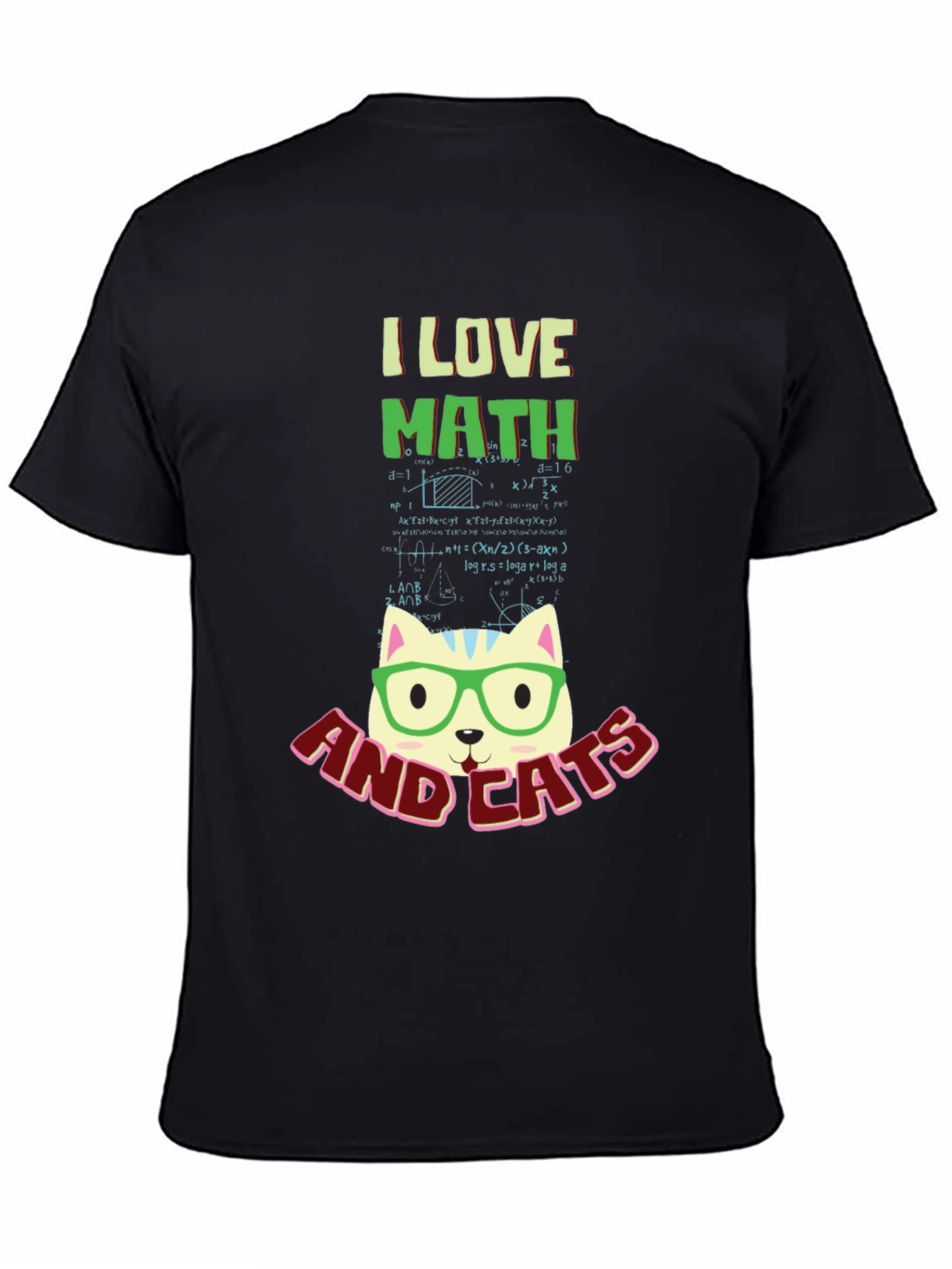 I Love Math and Cats T-Shirt