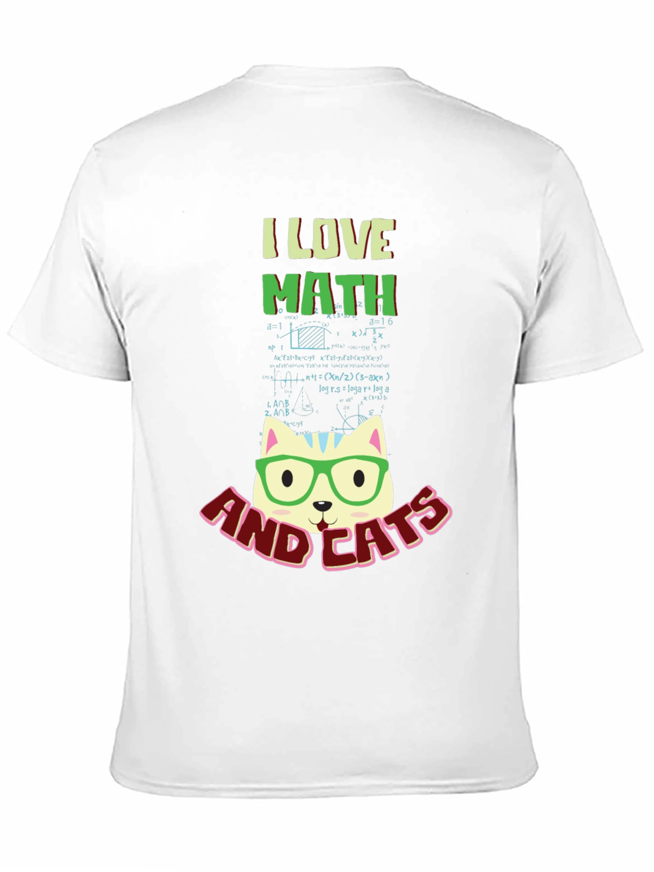 I Love Math and Cats T-Shirt