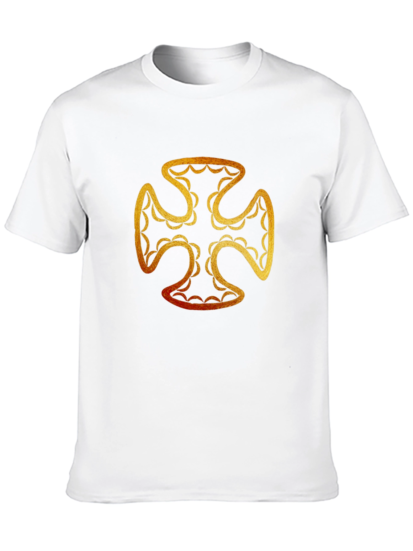 Golden Cross Graphic T-Shirt - Black