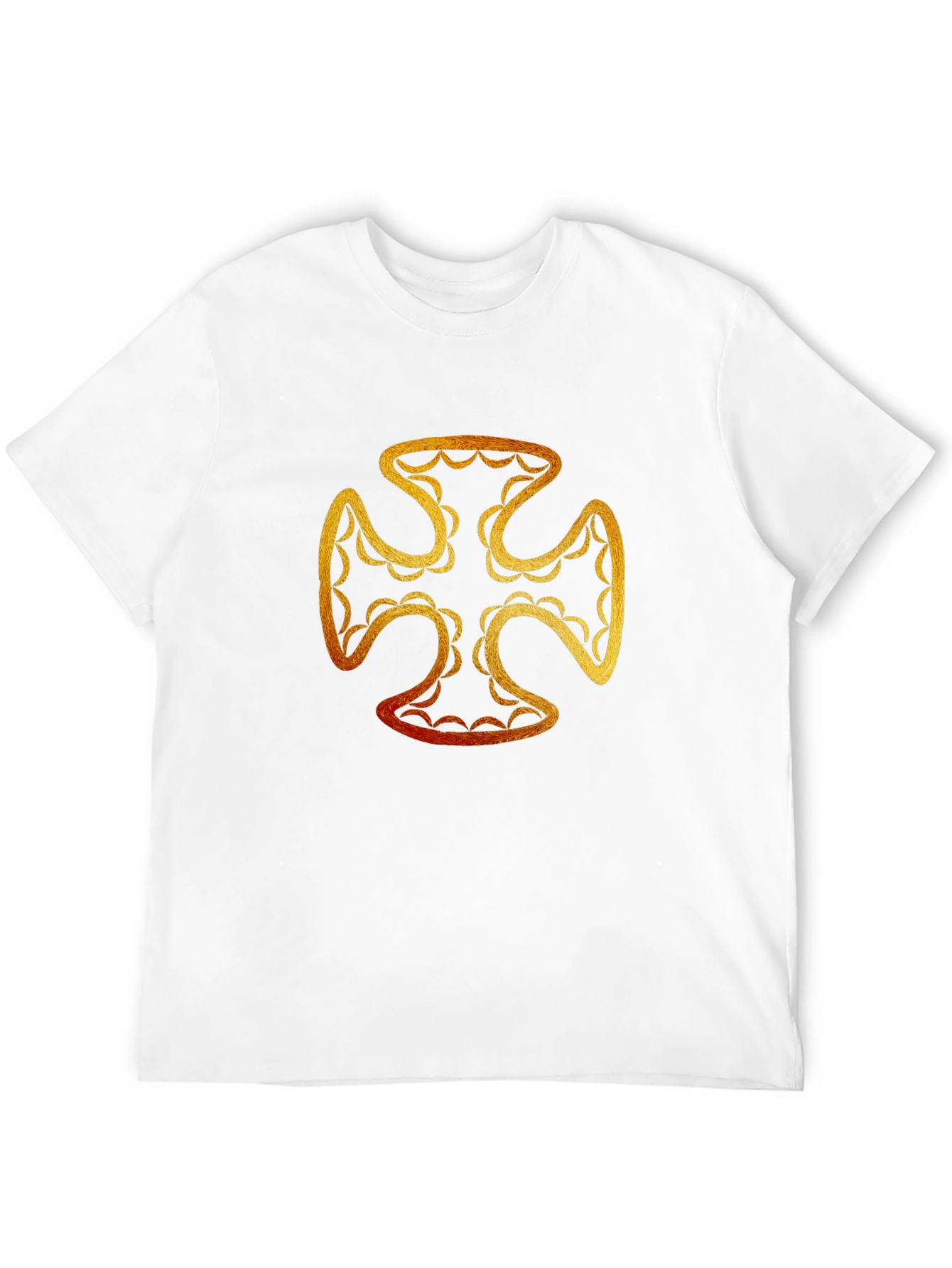 Golden Cross Graphic T-Shirt - Black