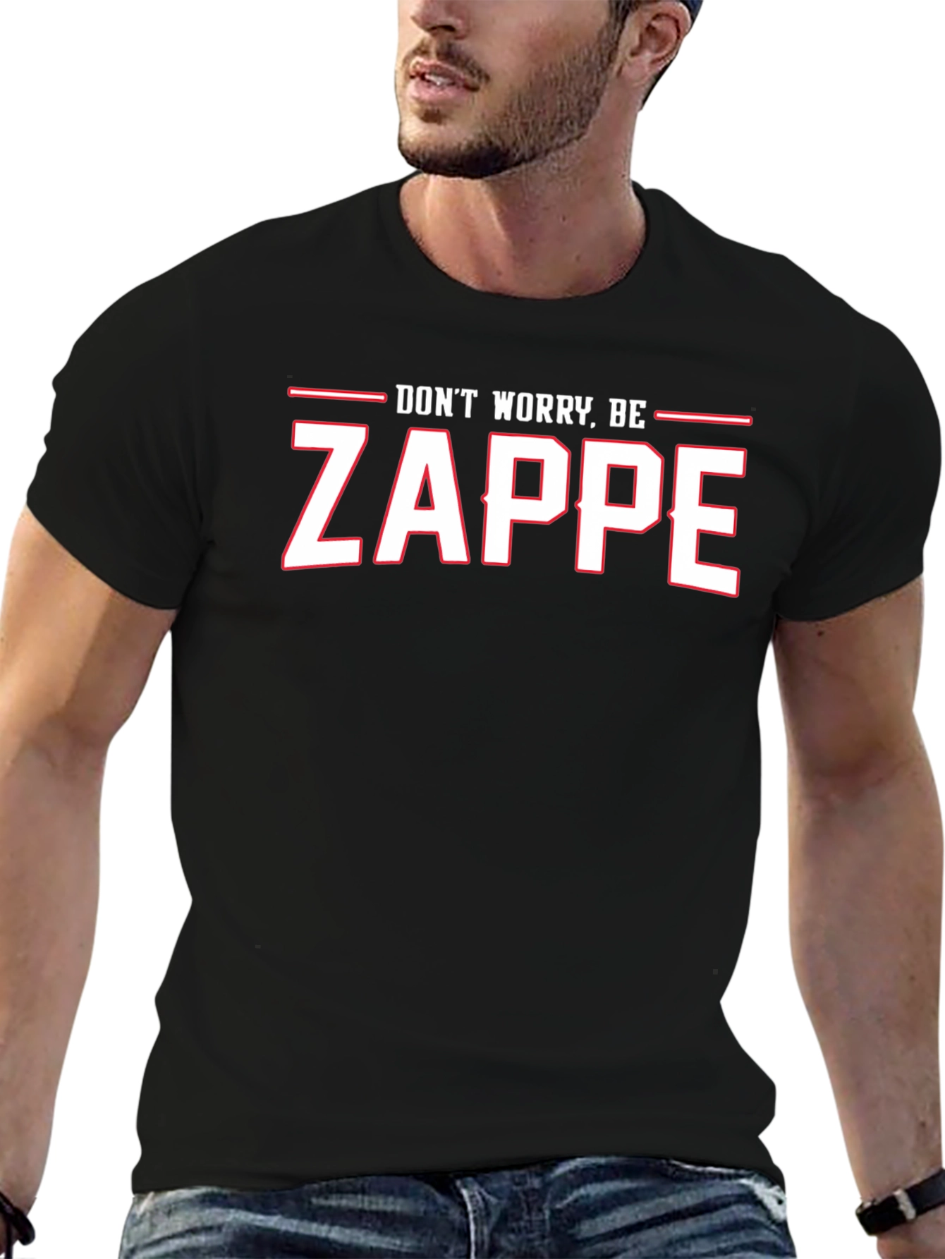 Dont Worry Be Zappe Black T-Shirt